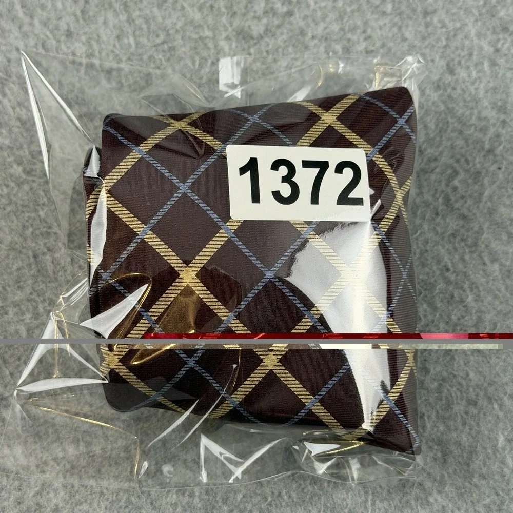 Vintage Tommy Hilfiger USA Silk Tie Burgundy Gold Blue Windowpane Necktie 57x3.6